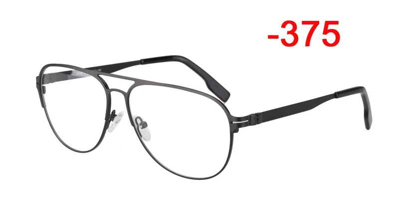 CR90 готовая оптическая оправа для очков с линзами для близорукости для женщин и мужчин, солнцезащитные очки с фотохромом, очки с градусом, oculo-1.0to-4,0 - Цвет оправы: Black-375