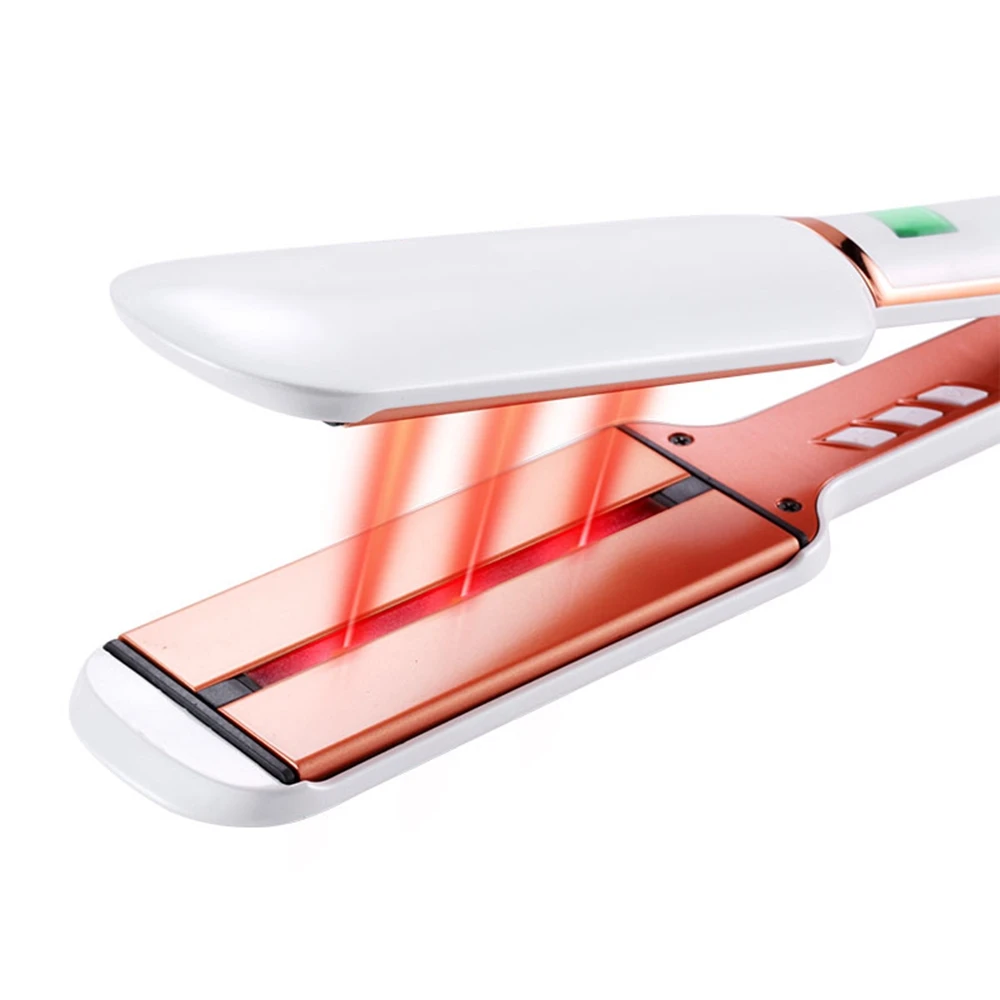 

2017NEW Far Infrared Hair Care Straightener MCH Heater Dual Plate With LCD Display Tourmaline Creamic Fast Heating Flat Iron