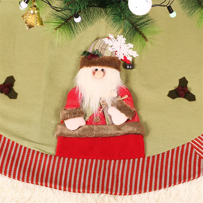 Рождественский Декор, юбка с деревом, 3D декор дерева, большой размер 120*120 см, замша, рождественская ель, юбки 60*60, 80*80, Санта-Клаус, снеговик, хлопок
