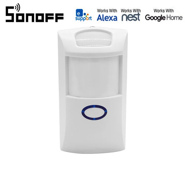 

SONOFF Wireless Home Security System PIR2 Dual Infrared Motion Sensor Detector RF Control Switch With Alarm Indicator Light