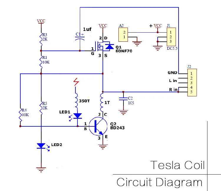 CIRMECH Mini Musci плазменный динамик с катушкой Тесла Arc зажигание беспроводной передачи Освещение DIY катушка комплект для воспроизведения музыки