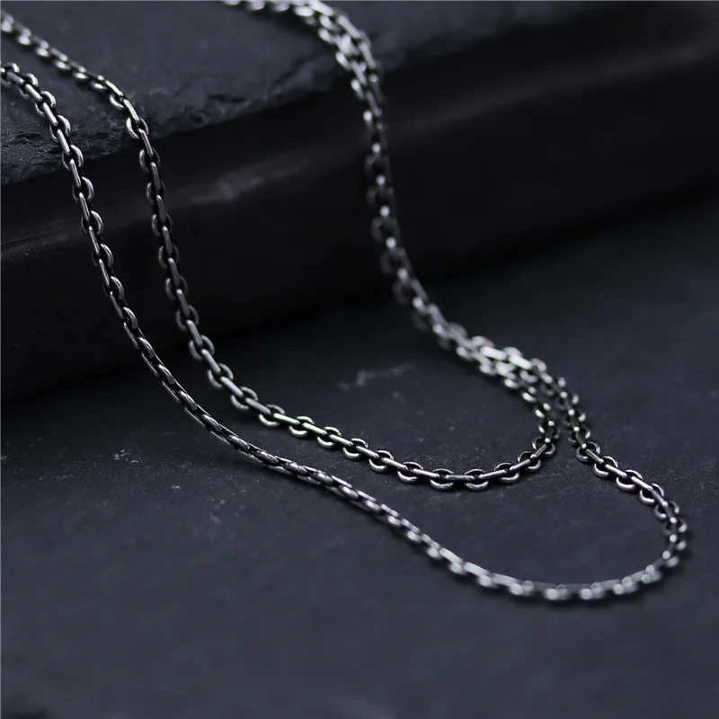 

Emith Fla Authentic 100% 925 Sterling Silver Trendy Link Chain Pendants Necklace 2.0mm Thickness Necklace Chain Jewelry Unisex