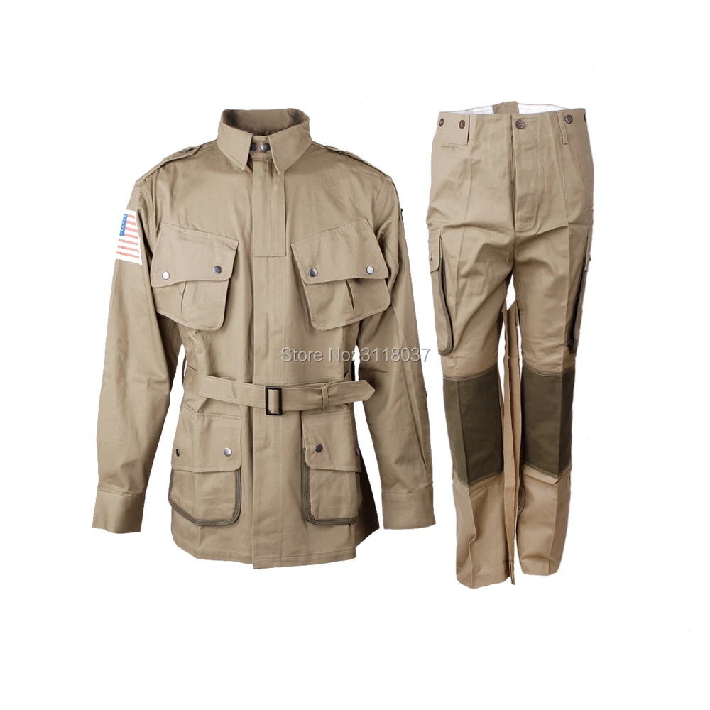 

COSPLAY WWII US M42 AIRBORNE JUMPSUIT JACKET TROUSERS