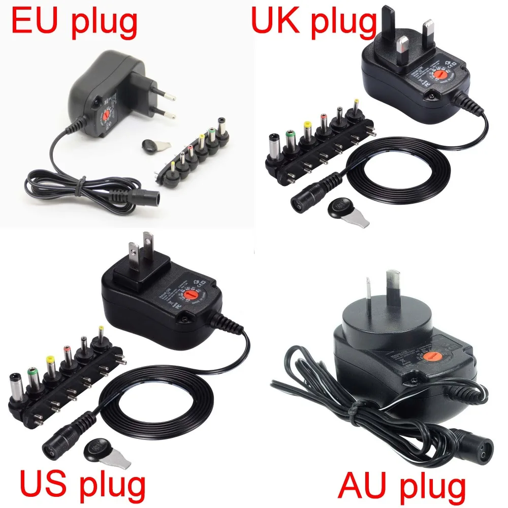 

1PCS 12W Universal AC Wall Plug in Power Adapter 3v 4.5v 5v 6v 7.5v 9v 12v 1A charger with 6 pieces connection tip power supply