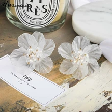 Серьги прозрачный акриловый цветок серьги-гвоздики для женщин серьги модные украшения Oorbellen серьги с фианитом Umode D'oreille Femme