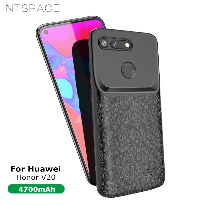 

NTSPACE 4700mAh External Battery Charger Cases For Huawei Honor V20 Power Case Ultra Slim Power Bank Pack Phone Charging Cover