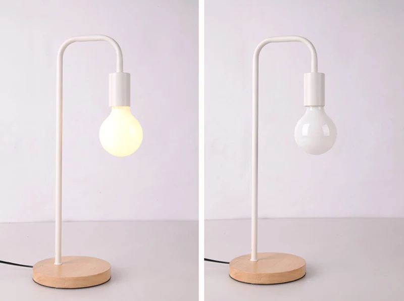 Nordic Modern Wood Desk Lamp Bedroom Bedside Wooden Table Lamps Muliticolor Simple Metal Table Fixtures Room Decor Lighting (6)
