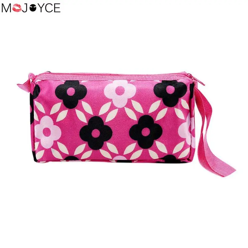 

Fashion Women Waterproof Floral Print Clutch Cosmetics Storage Female Coloful Makeup Bags