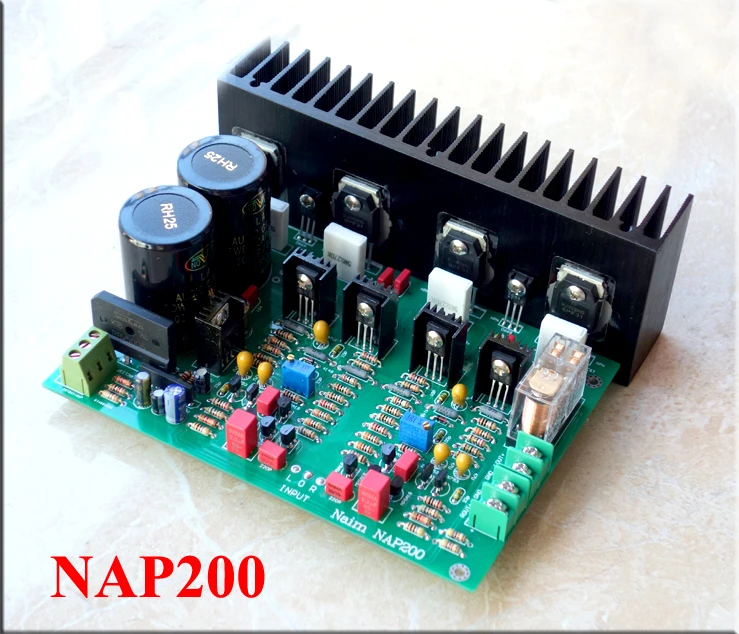 

naim NAP 200 circuit 4 pcs 2SC5200 power tube +ON MJE243 / MJE253 Drive tube 70W 8 Ohms HIFI audio amplifier board DIY kits