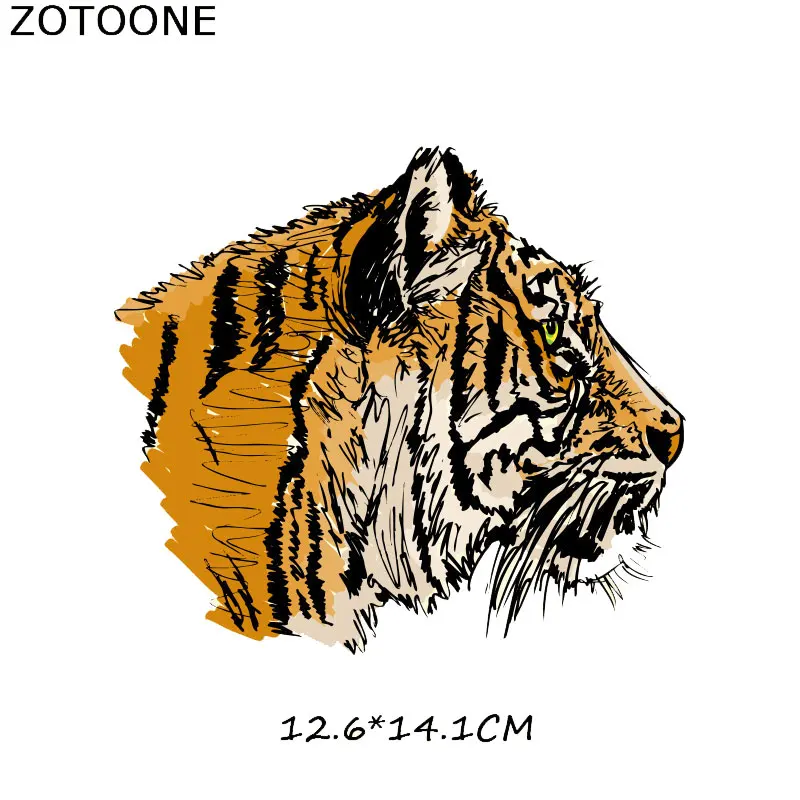 ZOTOONE тигры леопарды патчи для одежды наклейка термопереноса аппликации на