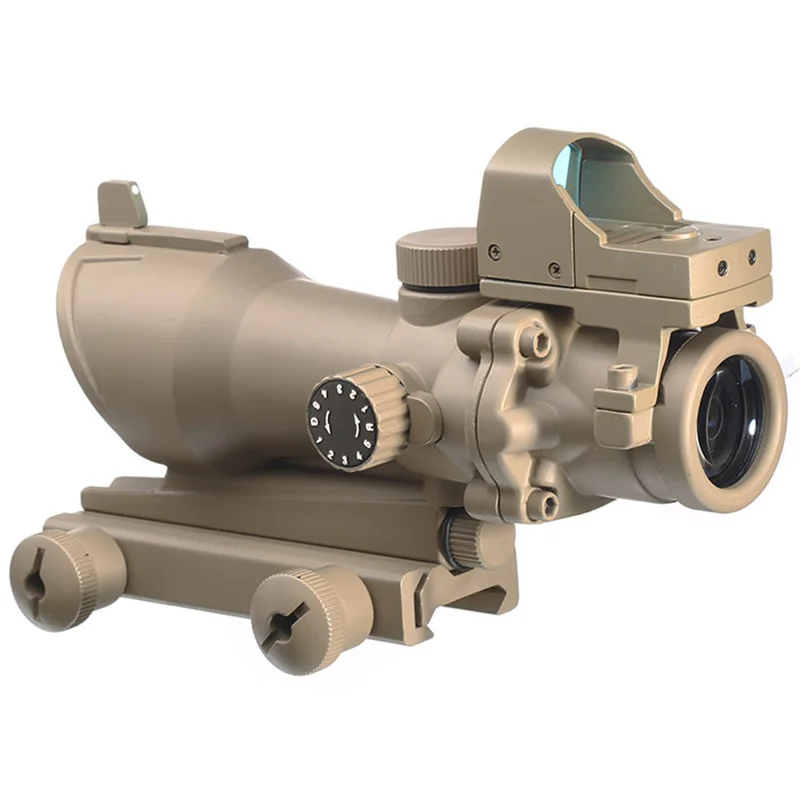 ArmyTac ACOG 4X32 оптический прицел красный зеленый сетка с мини-красная точка зрения Снайпер прицел Охота Стрельба винтовка область