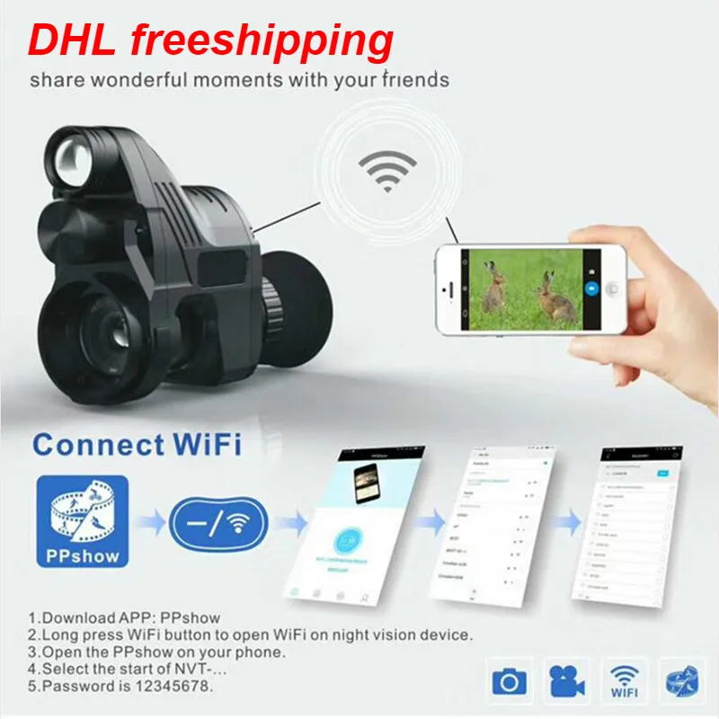 

PARD NV007 5W IR Infrared Digital Night Vision Telescope Wifi APP 1080P HD NV Riflescope digital hunting Optics Sight Hot Sales