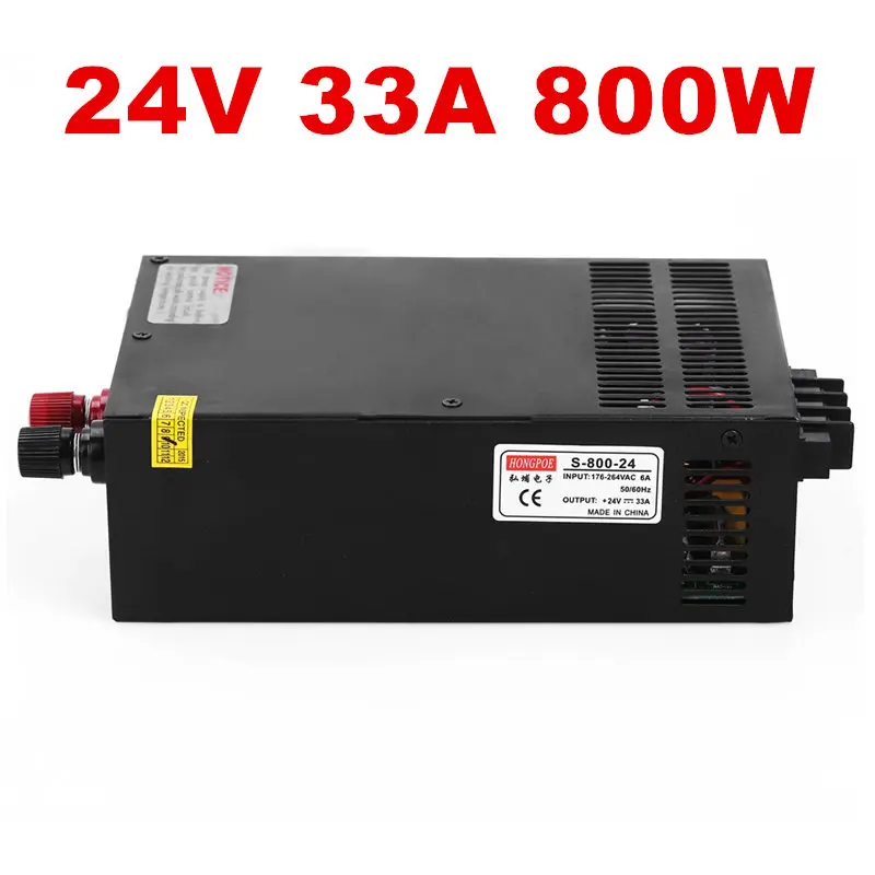 

1PCS 800W 24V 33A Switching power supply input 110v or 220v for LED Strip light AC to DC power suply 24V 800w power supply