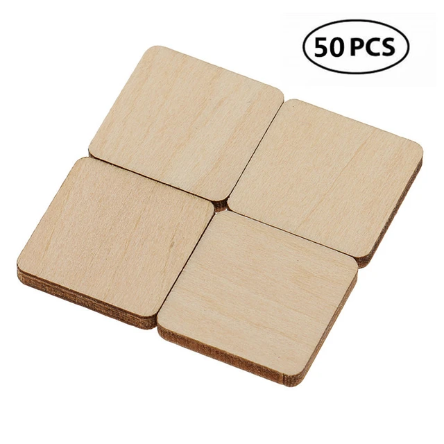 Square wood 2024 craft pieces