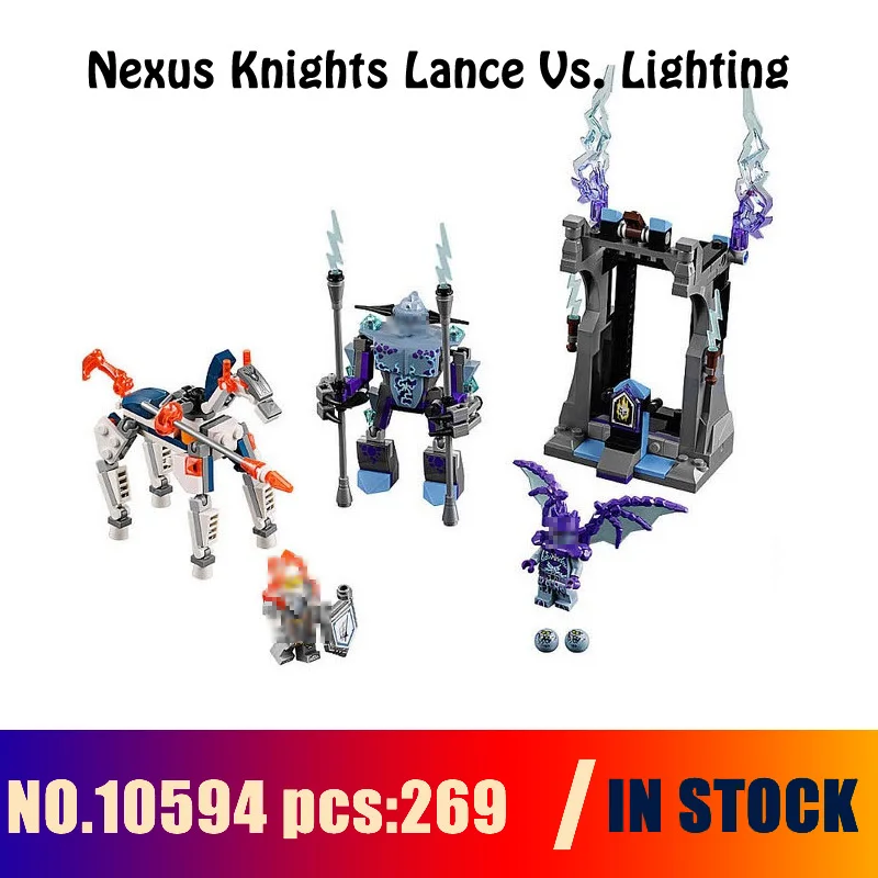 Compatible with 70359 Models building toy 10594 269pcs Nexus Knights Lance Vs. Lighting Building Blocks toys &amp hobbies | Игрушки и