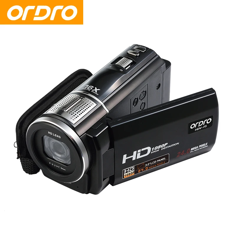 

ORDRO HDV-F5 Digital Camera 16X Digital Zoom 1080P 24MP Full HD Video CMOS Sensor Digital Photo Camcorder Support Face Detection