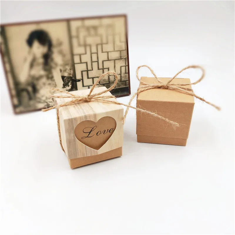 30 шт. новый дизайн свадебные Винтаж шоколадные конфеты упаковка крафт подарок коробка со свадебными сувенирами и подарки сумка для