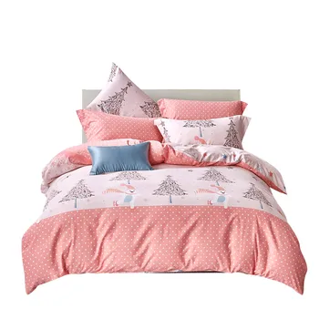 

Lovely Pink Princess Cartoon Comfortable Bedding Set For Kids Duvet Cover Sheet Pillow Case 100% Cotton 2 size S/L