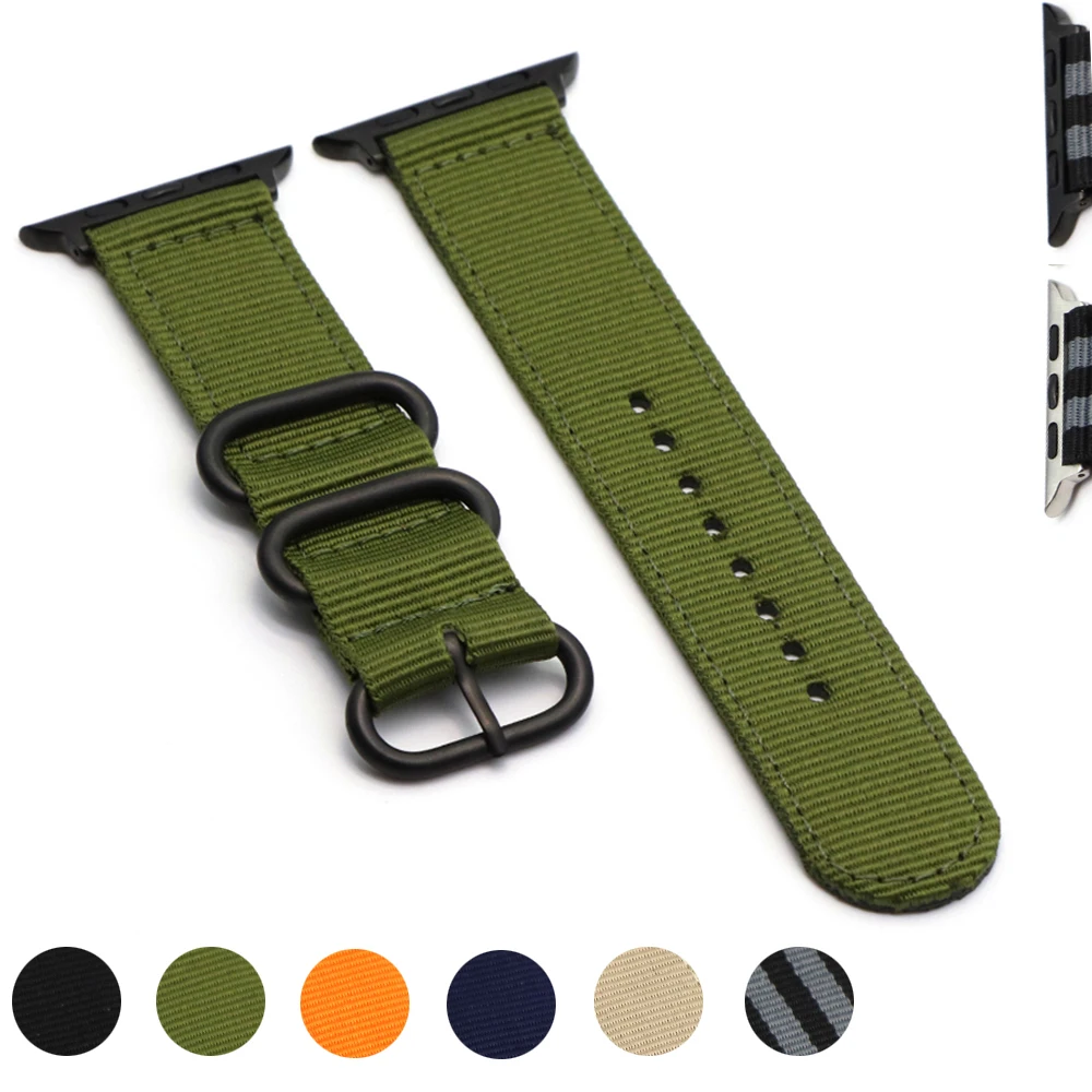 

Hot Sell Nylon Band Watch Bracelet for Apple 3/2/1 Series Sport Leather Bracelet 42mm 38mm Band Strap For iwatch