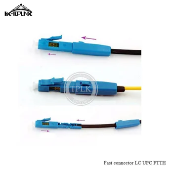 

free shipping 50pcs/lot FTTH LC UPC Fast connector high quality LC embedded FTTH optic fast connector single mode type