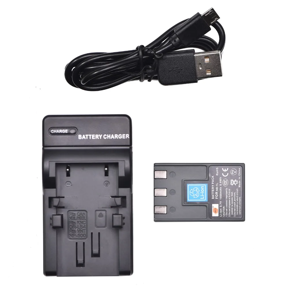 DSTE NB 1L Li ion Battery + UDC17 USB Port Charger for Canon IXY 200