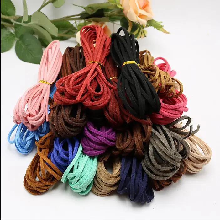 Suede suede Ribbon rope1ROLL 3MM*50YARDS flower packaging materials bouquet corsage ribbon hand rope | Дом и сад