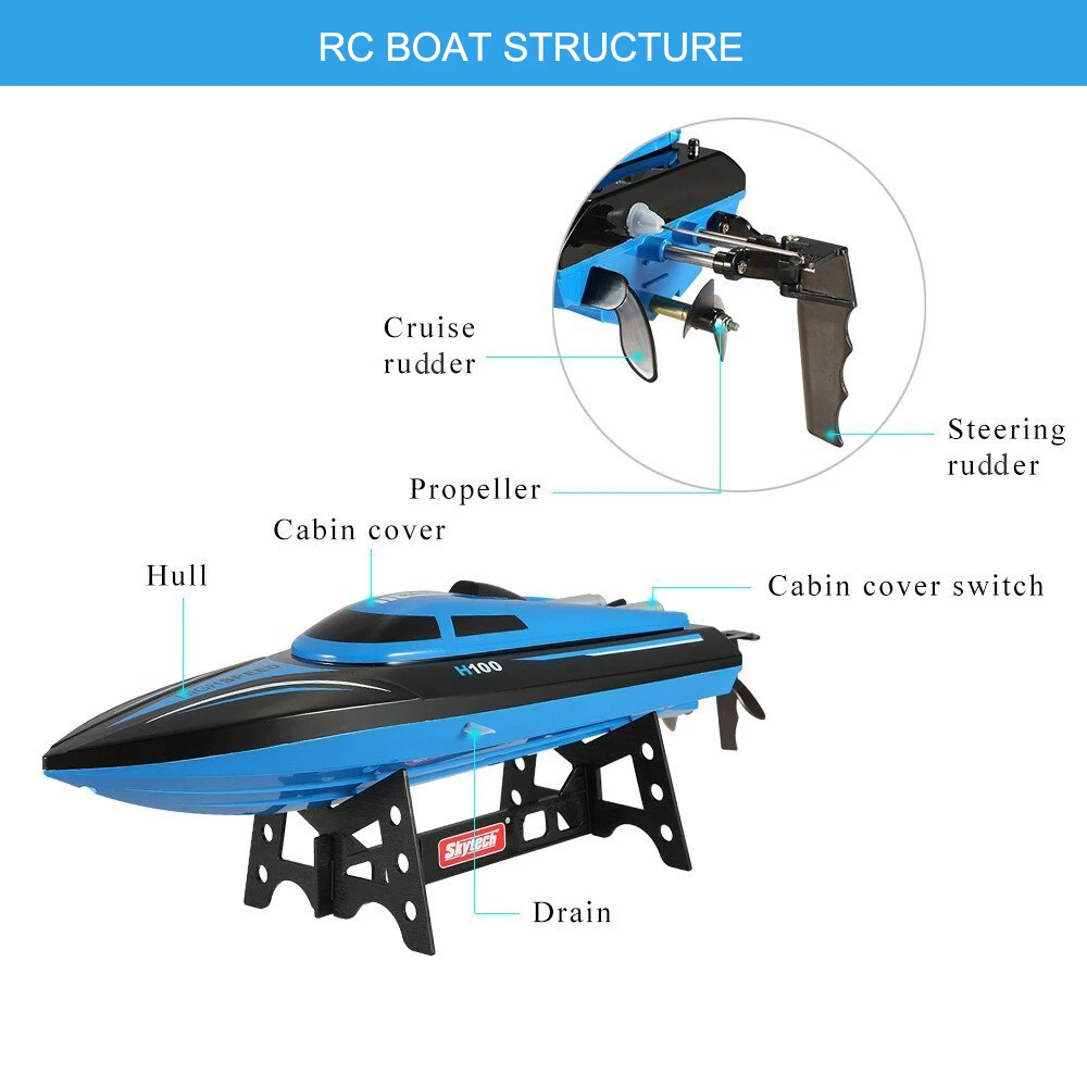 H100 2,4G Дистанционное управление 180 градусов флип 20 км/ч высокое Скорость Лодка на радиоуправлении VS FT012 FT010 FT011