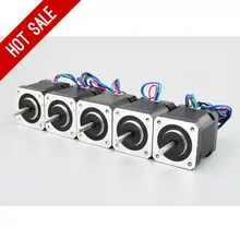 5 ШТ. 59Ncm/84oz. в Nema 17 Шаговый Двигатель 2А 4-проводной 1 м Кабель для DIY 3D Принтере ЧПУ Робот