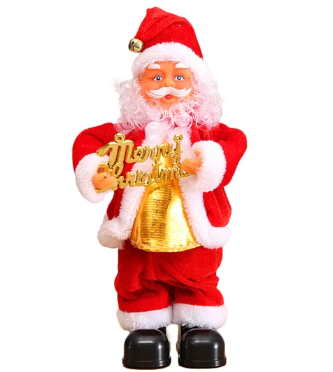 Рождественские подарки Электрический Санта Клаус куклы музыка Танцы гитара Барабаны саксофон christmas кукла Санта детская год украшения - Цвет: version 1