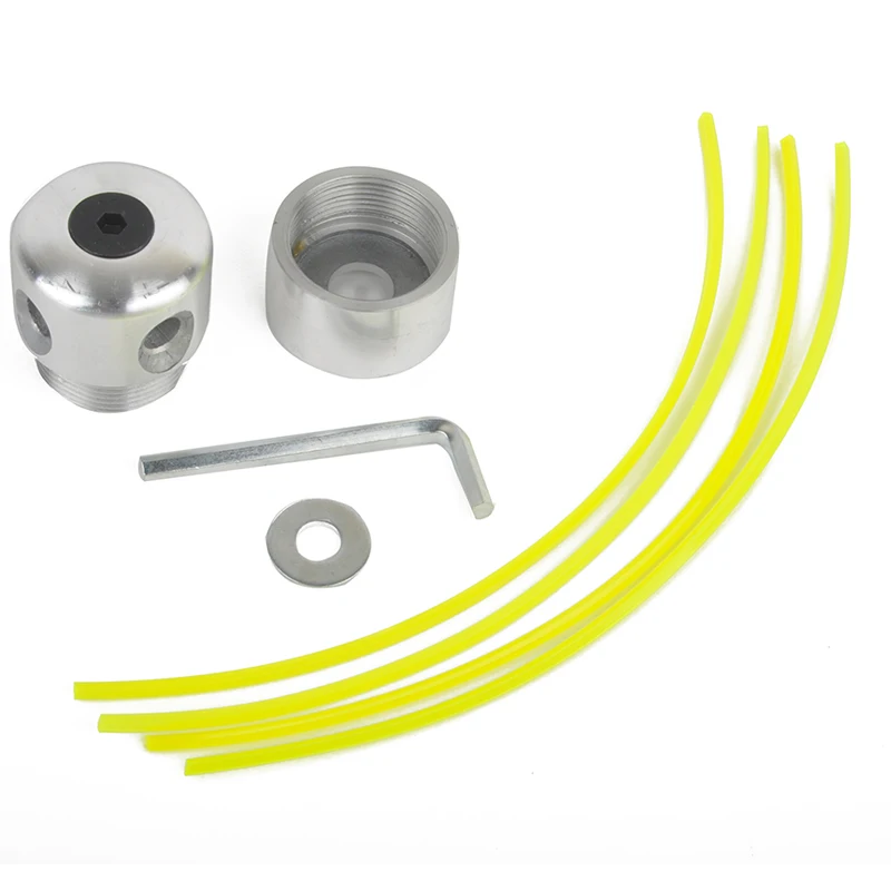 

Universal Aluminium Strimmer Trimmer Head With 4 Lines Brush Cutter Head Lawn Mower Accessories Cutting Line Head set