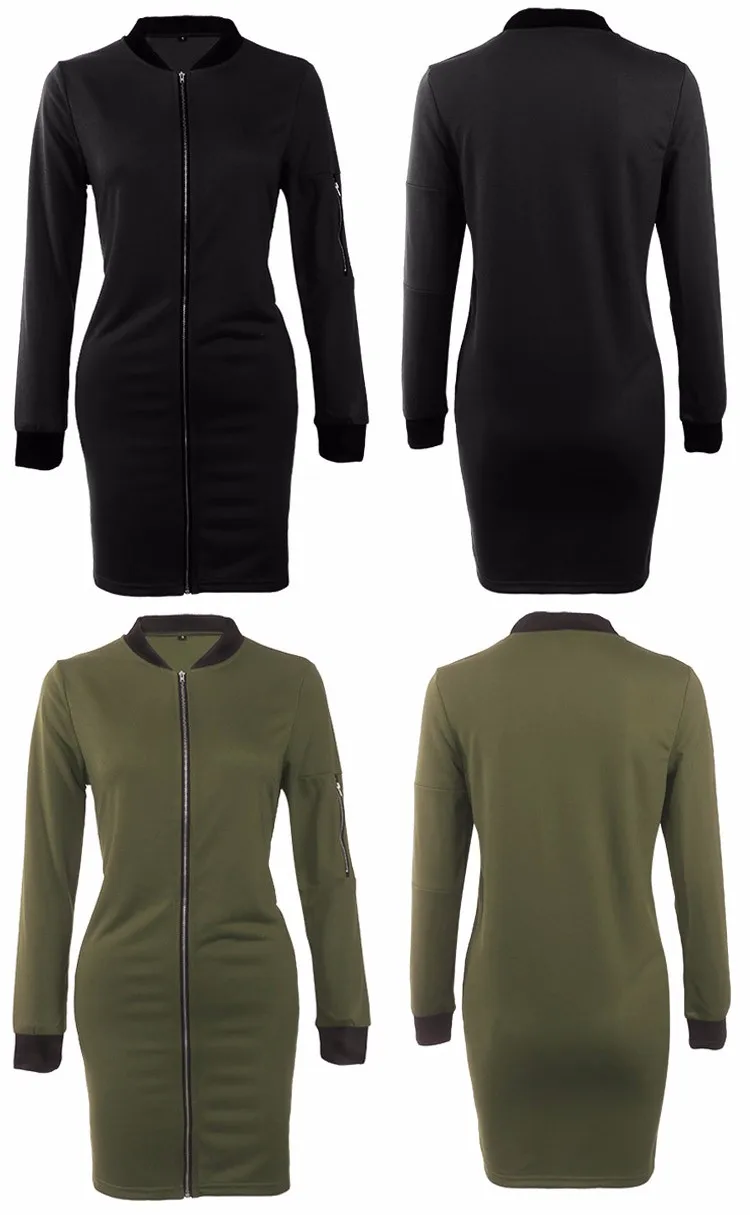 Women basic jackets coats 2016 fashion medium-long zipper jackets autumn lady Slim Winter jacket women coat long sleeve A787  k
