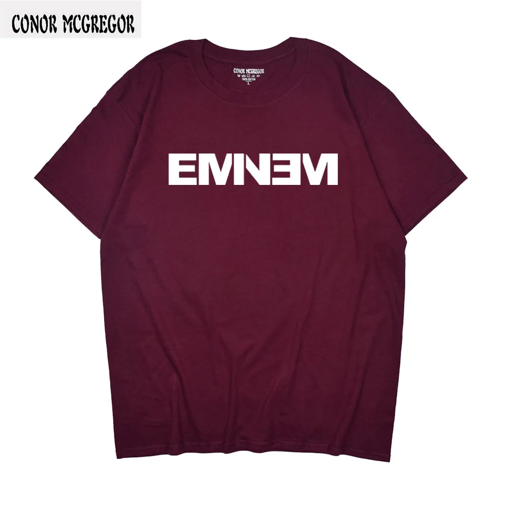 Модная футболка EMINEM, мужская одежда от Noah, хлопок, дворцовые скейтборды, футболки, Летний стиль, короткий рукав, Повседневная футболка, дворцовая футболка - Цвет: Wine Red-W