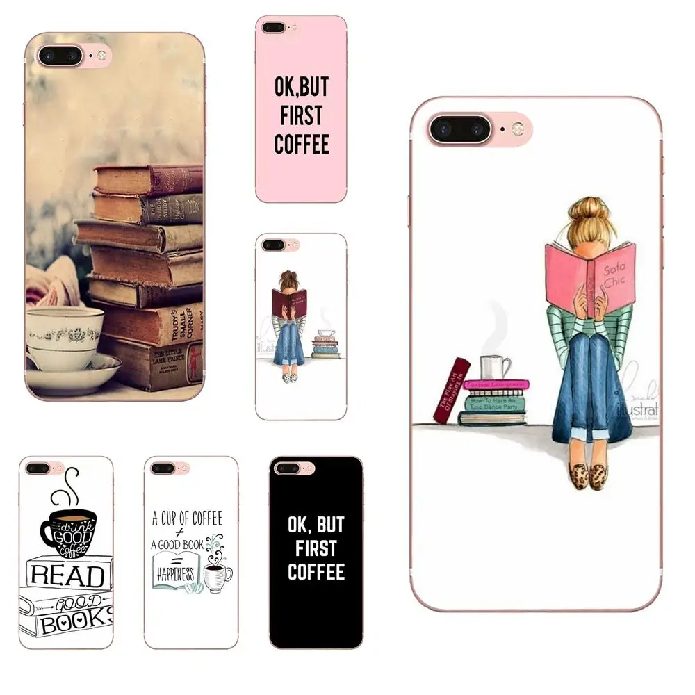 

Ok But First Coffee Book Girl Quality For Sony Xperia Z Z1 Z2 Z3 Z4 Z5 compact Mini M2 M4 M5 T3 E3 E5 XA XA1 XZ Premium