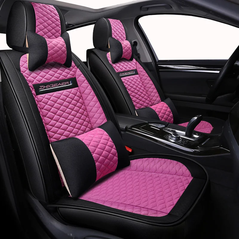 

(Front + Rear) universal Flax car seat covers For Hyundai creta getz grand starex i20 i30 i30 i40 ix25 ix35 Car Seat Protector