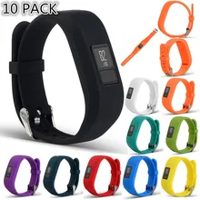 10 шт. Силиконовый Модный дизайн сменный Браслет для часов с металлической пряжкой для Garmin Vivofit 3 браслет 13 цветов на выбор