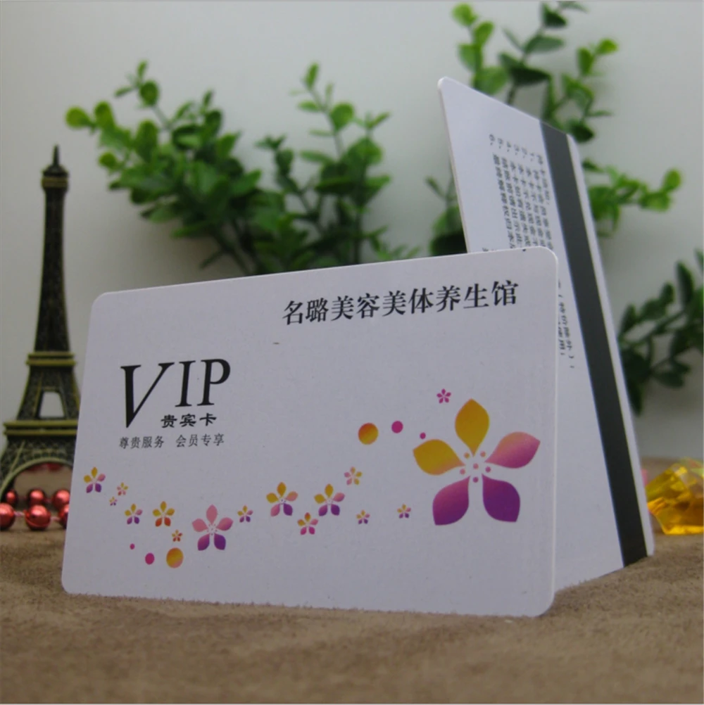 50Pcs Cheap Wholesale Custom CR80 Full Color Printing Magnetic Stripe Card Membership PVC Blank