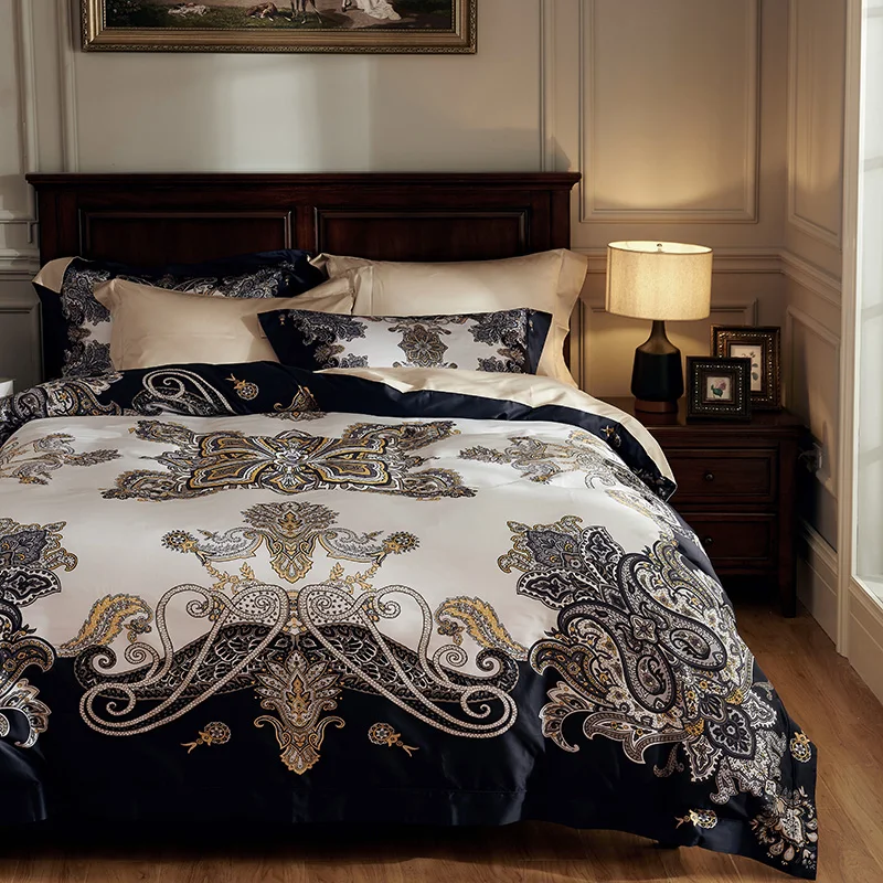 Silky Touch 100s Top Quality Egyptian Cotton Bedding Sets Paisley