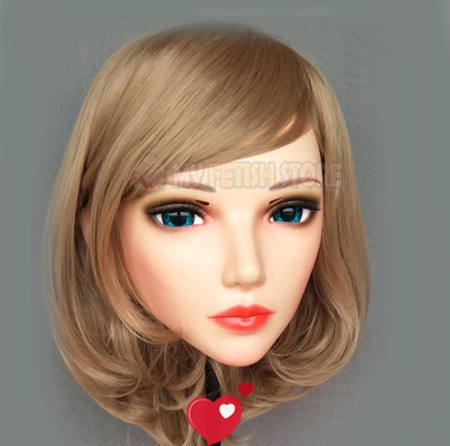 (Sha 03) Женская милая девочка каучуковые полуголовы Kigurumi BJD Eyes Crossdress Косплей