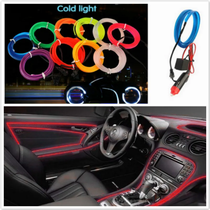 

Car Styling Car Led Light Decoration strip for volkswagen golf audi a4 b8 chevrolet cruze nissan qashqai audi a4 b6 Accessories