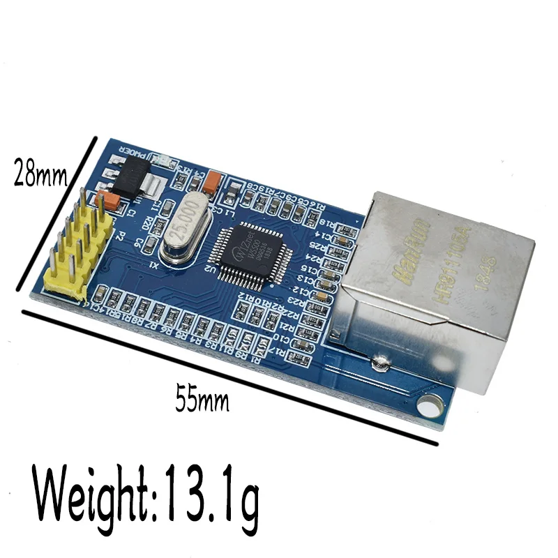 W5500 сетевой модуль Ethernet аппаратное TCP/IP 51/STM32 микроконтроллер программы по W5100