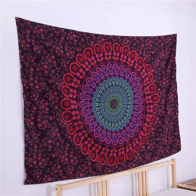 

Bohemia Tapestry Indian Mandala Tapestry Hippie Chiffon Wall Hanging Tapestries Boho Bedspread Yoga Mat Blanket Bed Table Cloth