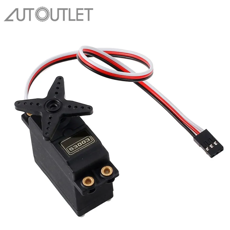 AUTOUTLET S3003 Стандартный сервопривода с аксессуарами для автомобиля Futaba RC Самолет Лодка Авто Великобритании QV17 Quadcopter Black 4X2X3,8 см