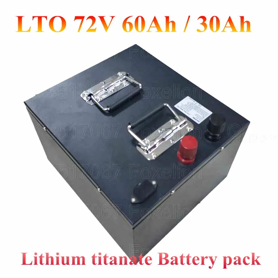 

LTO 72v 30AH 60Ah lithium titanate Battery Pack 72v 50ah LTO cells 50A BMS super Fast charge long life cycle + 10A charger