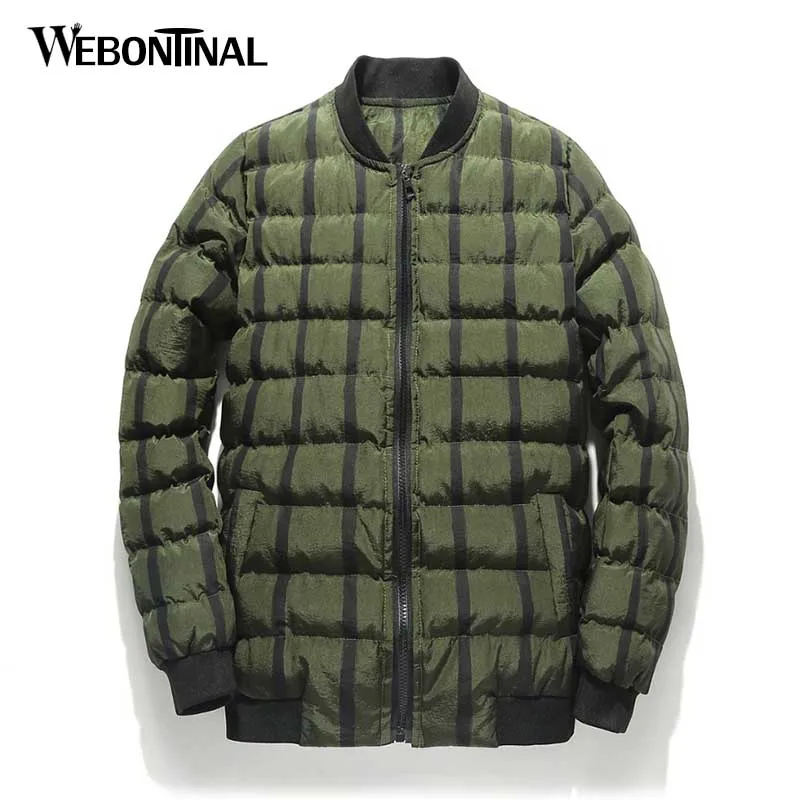 

2018 Autumn Winter New Striped Jacket Men Parka Quilted Padded Wadded Windbreaker Male Mens Jackets Coat Parkas Overcoat