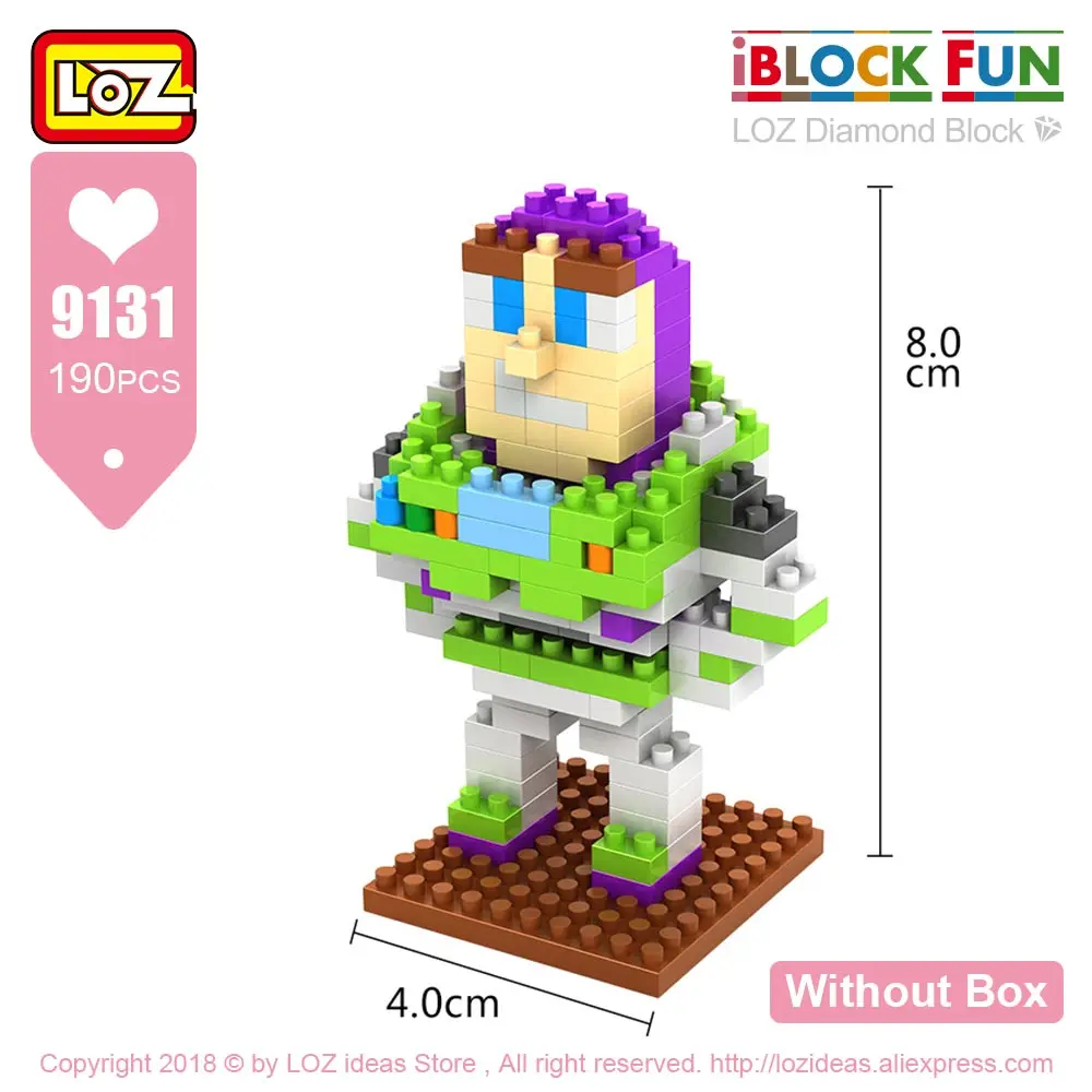 LOZ, алмазные блоки, пластиковые строительные блоки для детей, подарок для детей, обучающая игрушка, мультяшная модель, обучающая, сделай сам, строительная фигурка 9505 - Цвет: 9131 Without Box