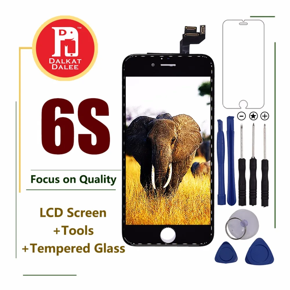 

100% Test Touch Display for iPhone 6S LCD Display Touch Screen Digitizer Ecran Replacement Good 3D Touch White Black +Tool