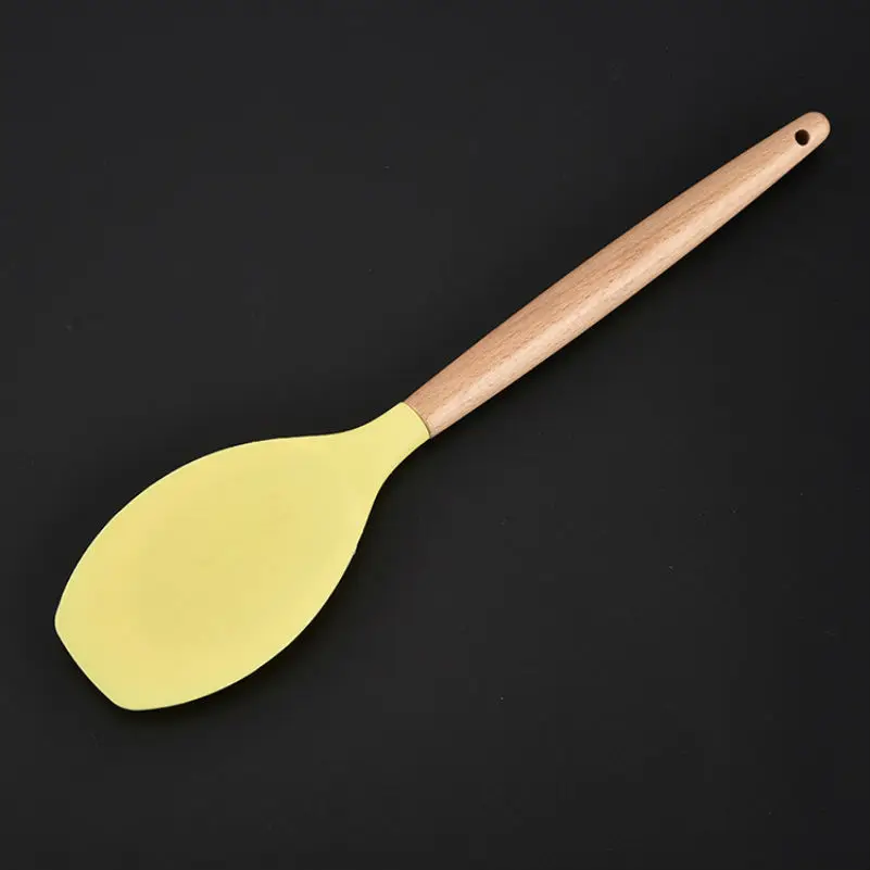 Atekuker 6Pcs Cooking Tools For Kitchen Wood Handle Spoon Spatula Ladle Scraper Kitchen Utensils Set Atekuker 6Pcs Cooking Tools For Kitchen Wood Handle Spoon Spatula Ladle Scraper Kitchen Utensils Set