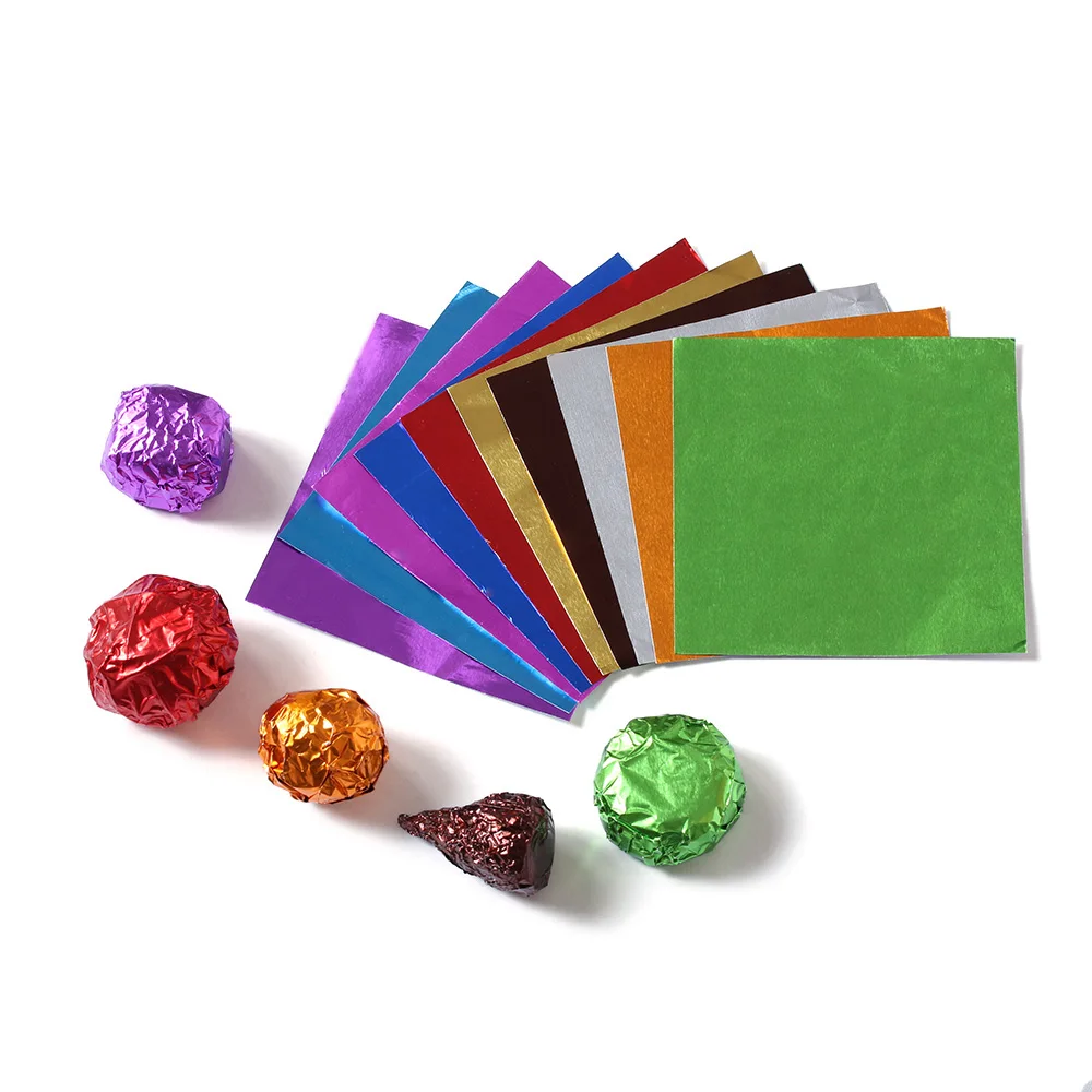 

100 Pcs/set Muti-color Chocolate Candy Sewing Package 10 Colors 8011 Food Aluminum Foil DIY Candy Package Paper Bag