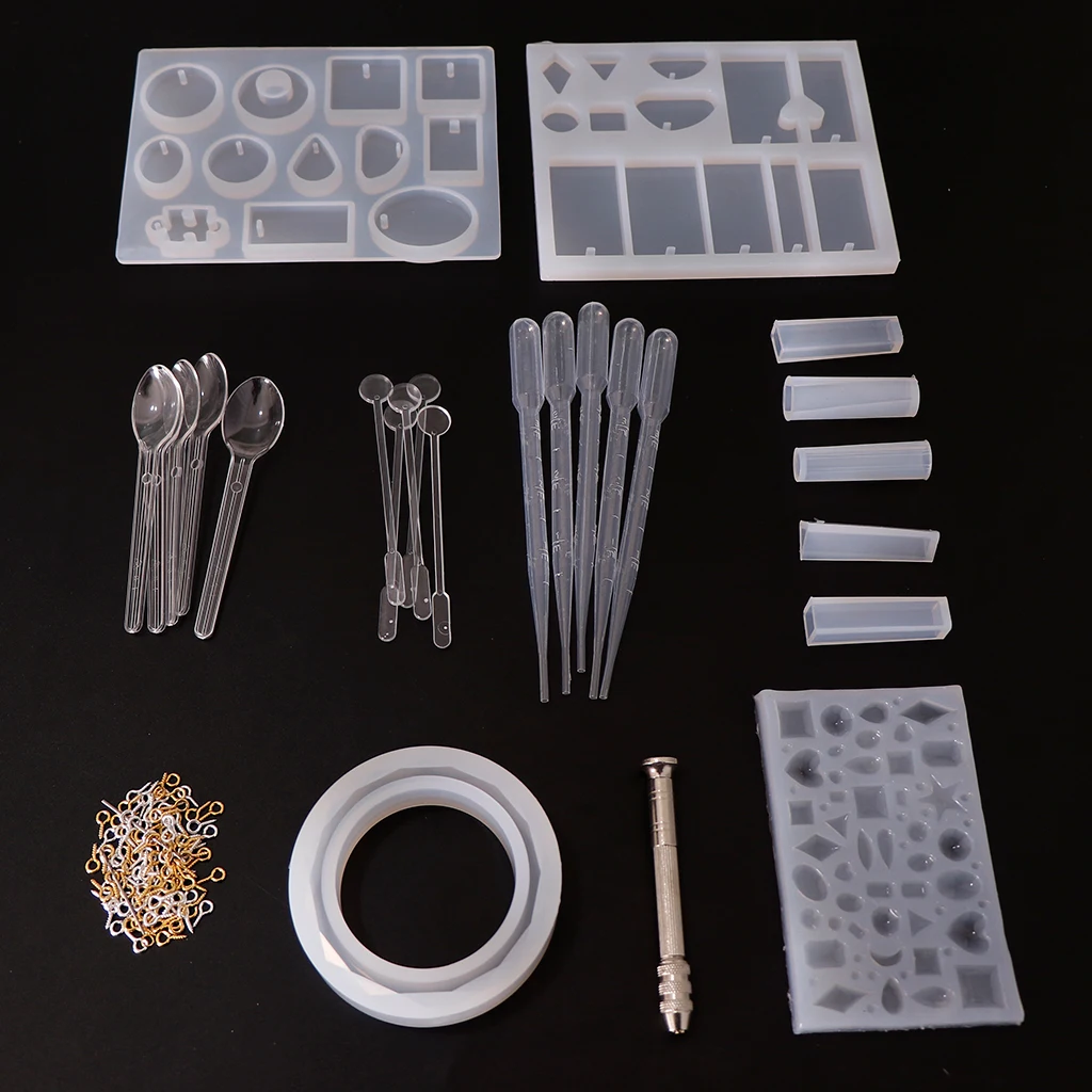 

Resin Casting Jewelry molds Set Include 127Pcs Assorted Styles Silicone Mold for DIY Jewelry Making Molds epoxy resin molds 2019