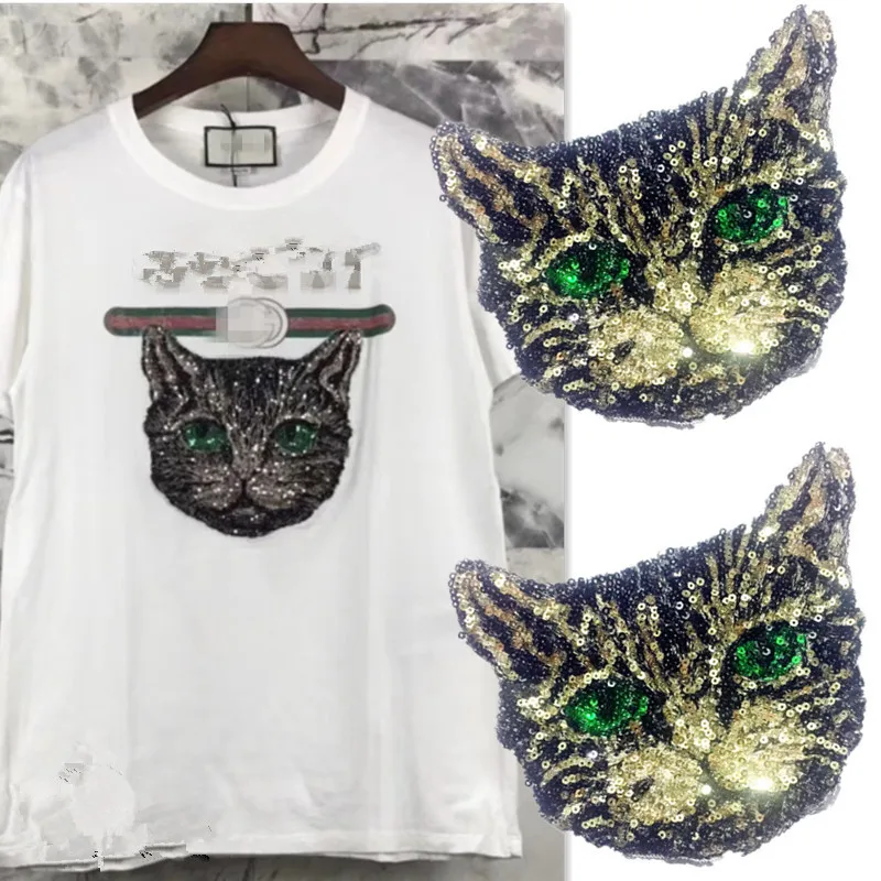 Big Cool Cat Patch for Clothing Embroidery Sew on Applique Clothes Back Jackets T-shirt | Дом и сад